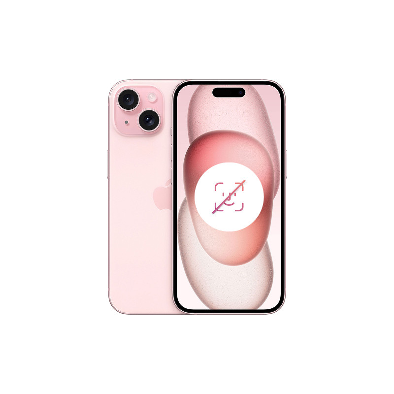 iPhone 15 128 Go Rose Reconditionné sans FACE ID