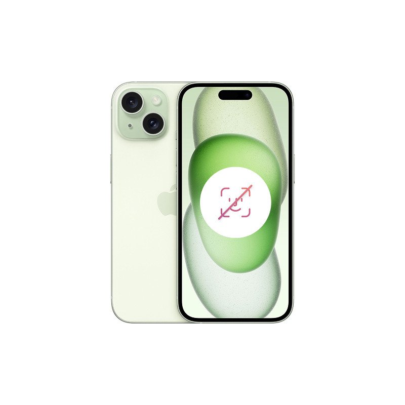 iPhone 15 128 Go Vert Reconditionné sans FACE ID