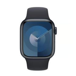 Apple Watch Série 9 - 45mm - Aluminium - GPS- Noir - Bracelet sport Noir - Reconditionné