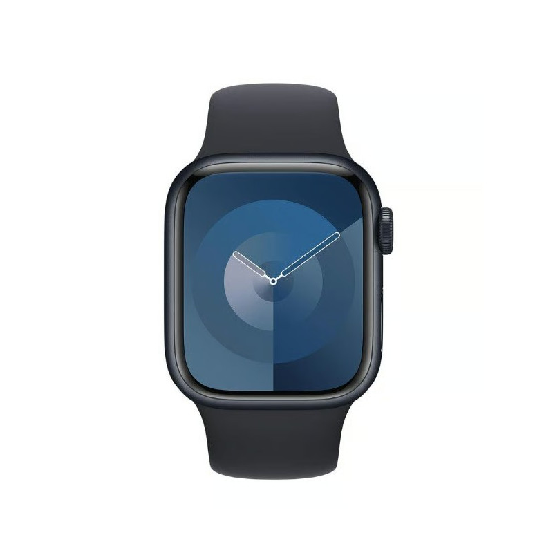 Apple Watch Série 9 - 45mm - Aluminium - GPS- Noir - Bracelet sport Noir - Reconditionné