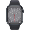 Apple Watch Série 8 - 45mm - Aluminium -  GPS - Noir - Bracelet sport Noir - Reconditionné