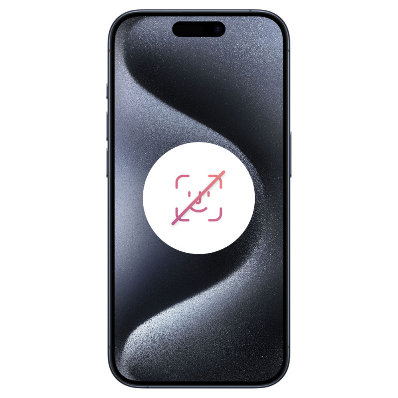 iPhone 15 Pro 128 Go Titane Bleu Reconditionné sans FACE ID