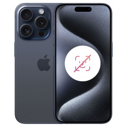 iPhone 15 Pro 128 Go Titane Bleu Reconditionné sans FACE ID