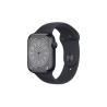 Apple Watch Série 8 - 45mm - Aluminium -  GPS - Noir - Bracelet sport Noir - Reconditionné