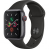 Apple Watch (Série 5) GPS  40mm - Aluminium Gris Sidéral - Bracelet Sport Noir - Reconditionné