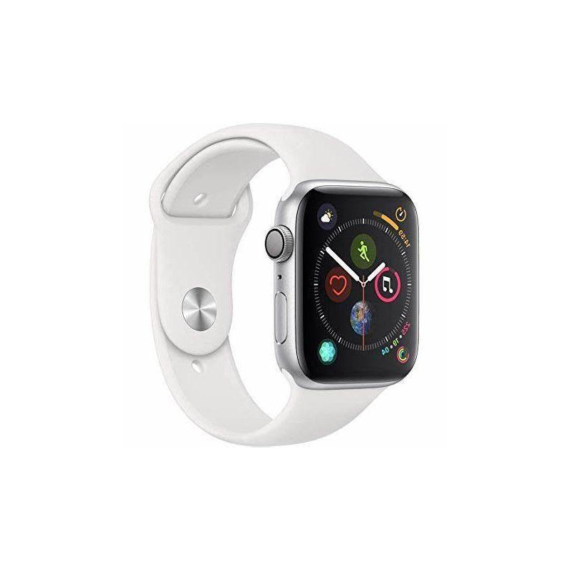 Apple Watch (Série 5) 44mm - Aluminium Argent - Bracelet Sport Blanc - Reconditionné