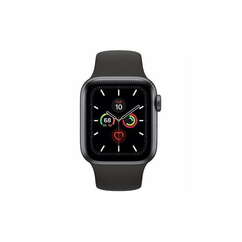 Apple Watch (Série 5) 4G  40mm - Aluminium Gris Sidéral - Bracelet Sport Noir - Reconditionné