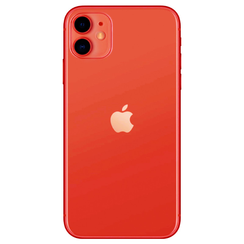 Vitre Arriére Iphone 11 - Noir / Blanc / Rouge / Jaune / Vert