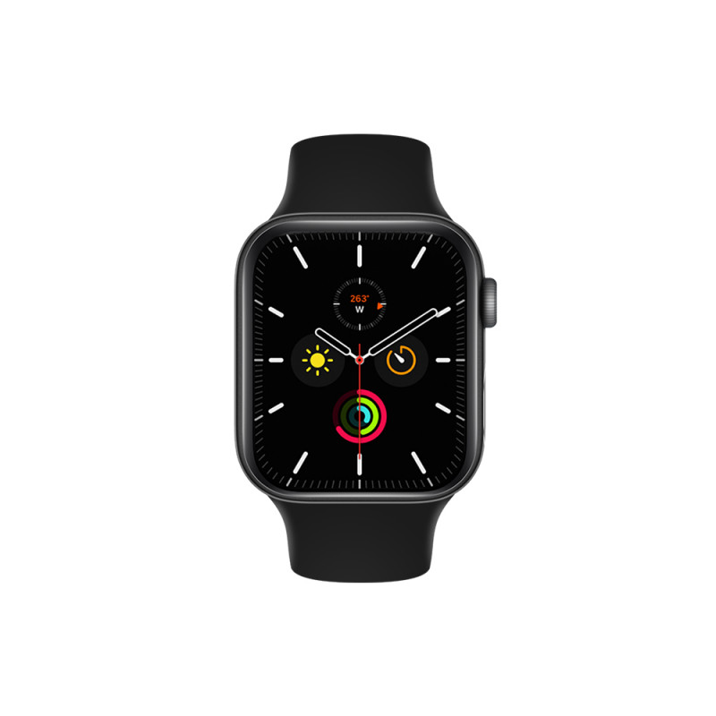 Apple Watch (Série 4) GPS 44mm - Aluminium Gris sidéral - Bracelet Sport Noir - Reconditionné