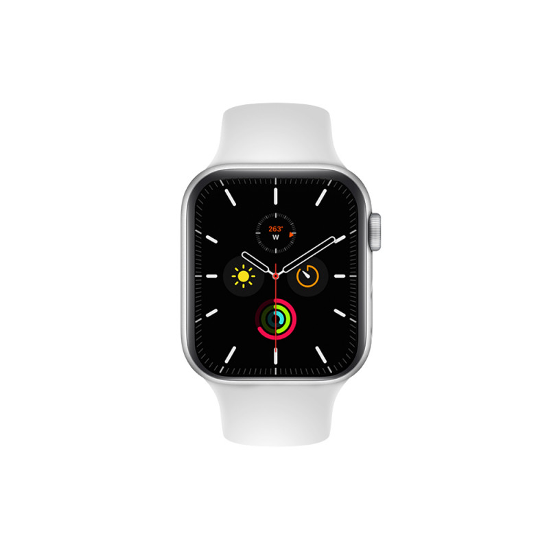 Apple Watch (Série 4) 40mm - Aluminium Argent - Bracelet Sport Blanc - Reconditionné