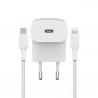 Chargeur Belkin 20W USB-C + câble USB-C Belkin vers Lightning (1M)