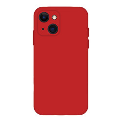 Coque en silicone rouge pour iPhone 14