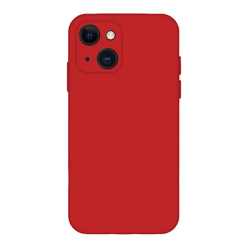 Coque en silicone rouge pour iPhone 14