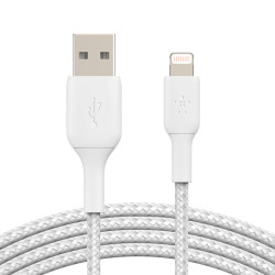 Câble Belkin tressé 1m USB-A vers Lightning