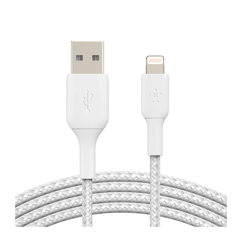 Câble Belkin tressé 1m USB-A vers Lightning