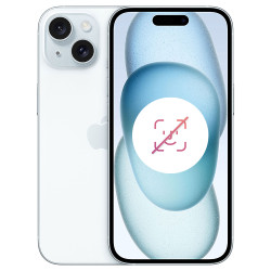 iPhone 15 128 Go Bleu Reconditionné sans FACE ID