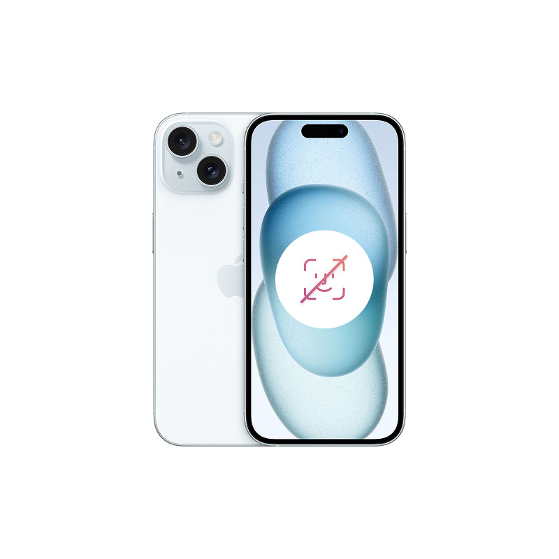 iPhone 15 128 Go Bleu Reconditionné sans FACE ID