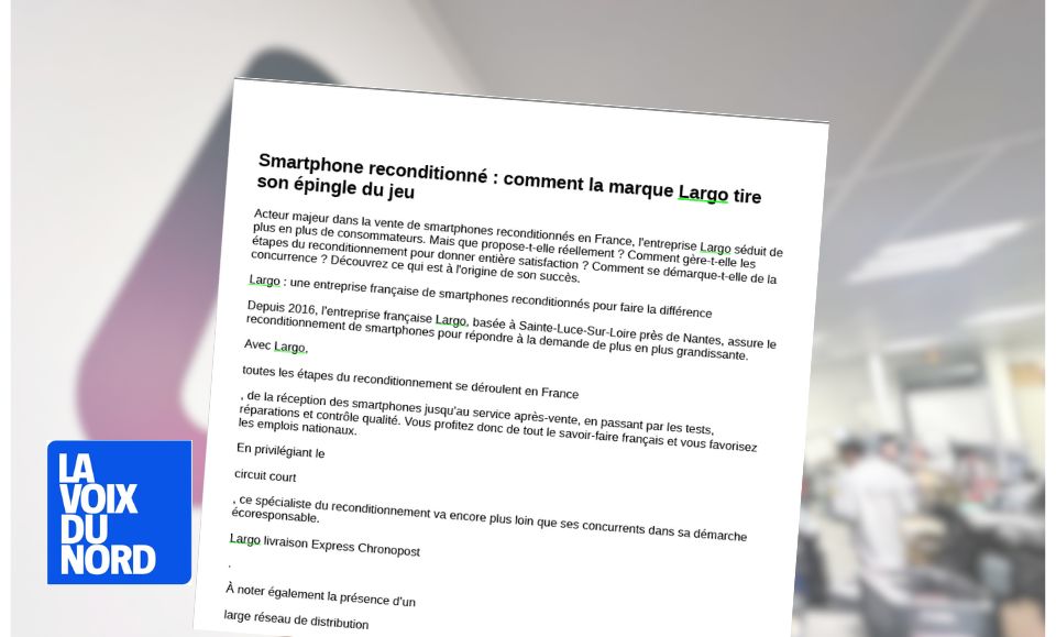 Smartphone reconditionné : comment la marque Largo tire son épingle du jeu